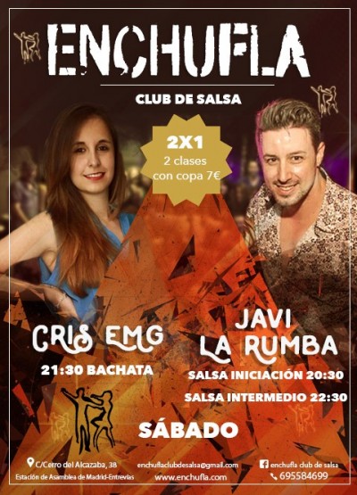 04012017 Sábado 4 de Febrero 2x1 Salsa y Bachata!!